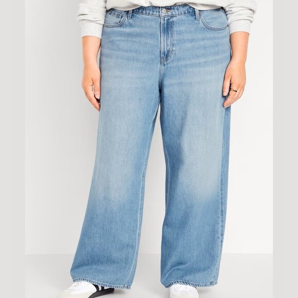 OLD NAVY Mid-Rise Baggy Wide Leg Jeans, Size 18 Tall - Picture 1 of 1